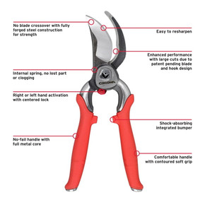 Corona Forged Dual Cut Bypass Pruner - 1"