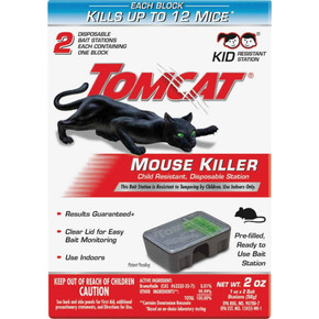 Tomcat Mouse Killer Child Resistant Disposable Station - 2 Pk