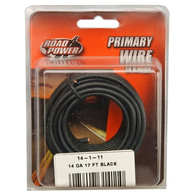 Coleman Cable Black 14 Ga Primary Wire - 17'