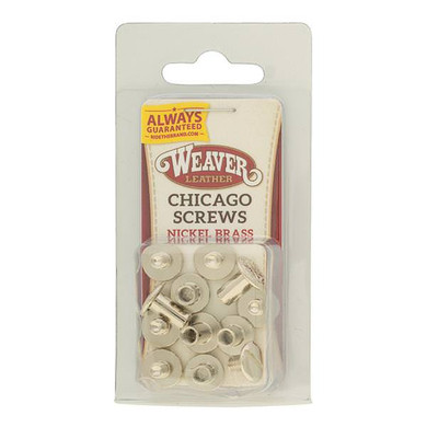 Weaver Leather Nickel Over Brass Floral Chicago Screw - 6 pk
