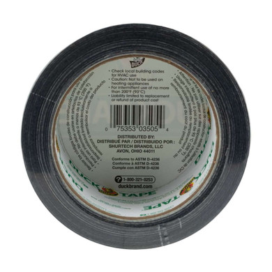Duck Brand Black Color Duct Tape - 1-7/8" X 20 Yd