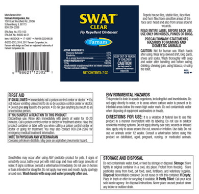 Farnam Swat Clear Fly Repellent Ointment - 6 Oz