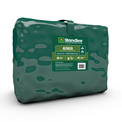 Standlee Premium Western Forage Alfalfa Grab & Go Compressed Hay Bale 50lb