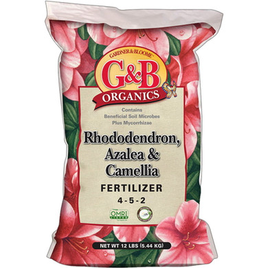 G&B Organics Rhododendron, Azalea & Camellia Fertilizer 4-5-2 - 12 Lb