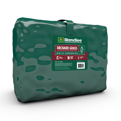 Standlee Premium Western Forage Orchard Grass Grab & Go Compressed Hay Bale 50 lb.