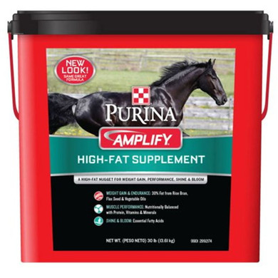 Purina Amplify High-fat Horse Supplement - 30 Lb