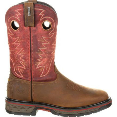 Georgia Boot Men's Carbo-tec Waterproof Pull-on Boots - Brown/Red