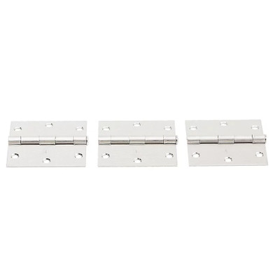 National Hardware Satin Nickel Square Corners Door Hinge - 3-1/2"