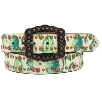 Angel Ranch Women's Cactus Studs Belt