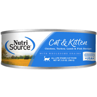 Nutrisource Chicken, Turkey, Lamb & Fish Kitten Formula Cat Food - 5.5 Oz