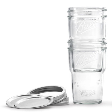 Ball Wide Mouth Pint Nesting Jar - 4 Pk