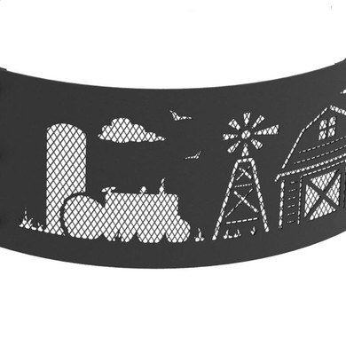 Blue Sky High Farm Decorative Steel Fire Ring - 36" X 12"