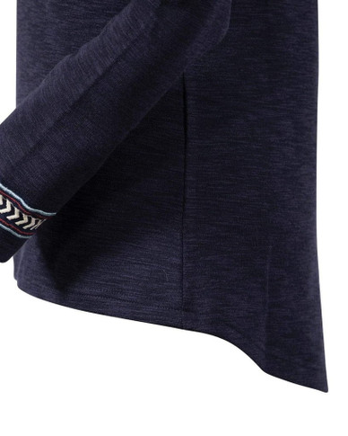 Outback Trading Women's Long Sleeve Julie Tee - Navy