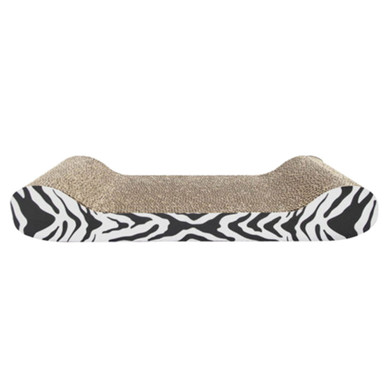 Catit Style Patterned Cat Scratcher With Catnip - White Tiger