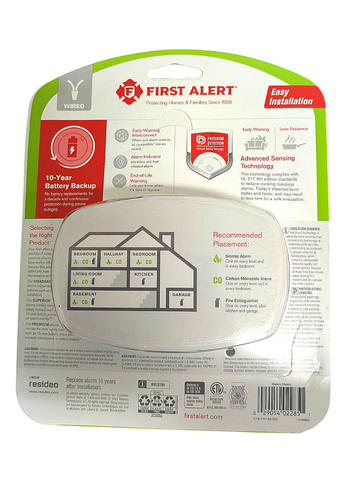 First Alert Hardwired Smoke and Carbon Monoxide Alarm - 10-Year Battery Backup
