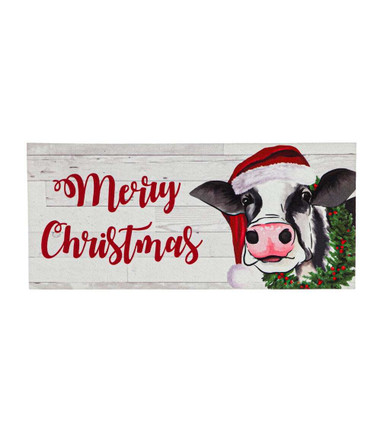 Evergreen Enterprises Christmas Cow Sassafras Switch Mat - 22"