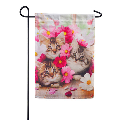 Evergreen Enterprises Flower Kittens Suede Garden Flag