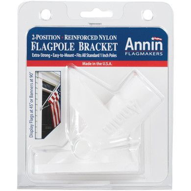 Annin Two-Way Flag Pole Bracket - White