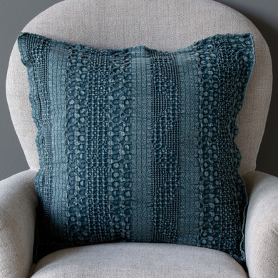 Park Hill Heathered Waffle Weave Pillow - Teal