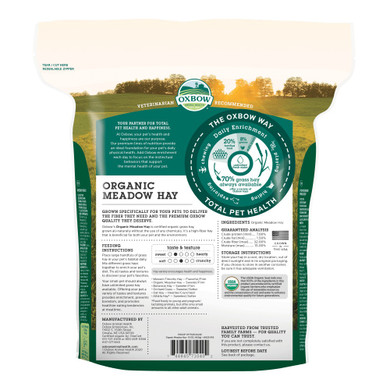 Oxbow Animal Health Organic Meadow Hay - 40 oz