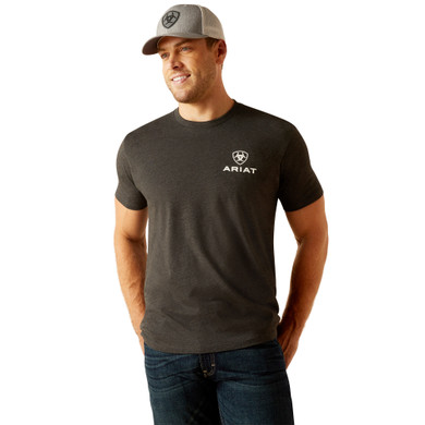 Ariat Men's Star Spangled Short Sleeve Graphic Tee Shirt - Charcoal Heather