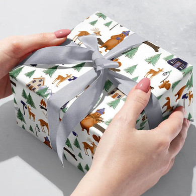 Jillson & Roberts Traditional Christmas Wrapping Paper Roll Bundle
