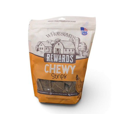 Wholesomes Rewards Chewy Strips with Chicken Protein Dog Treats