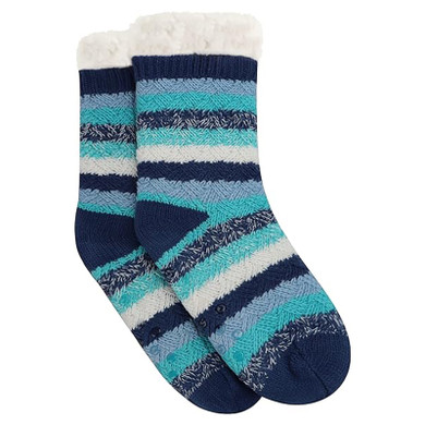 Snoozies Women's Holiday Cheer Sherpa Socks - Navy