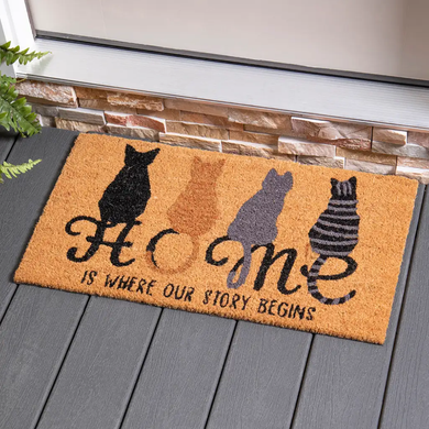 Evergreen Enterprises Where Our Story Begins Coir Home Mat