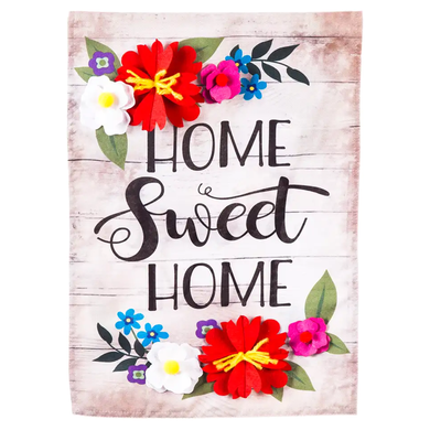 Evergreen Enterprises Floral Home Sweet Home Garden Linen Flag