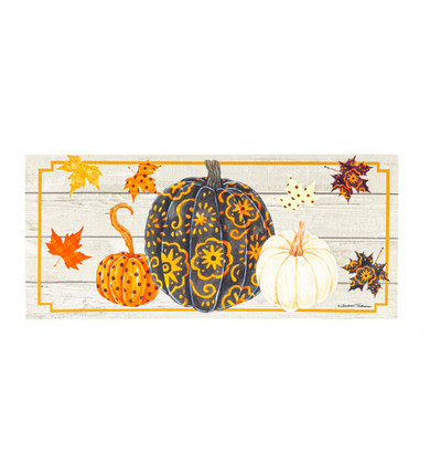 Evergreen Enterprises Patterned Pumpkins and Leaves Sassafras Switch Mat