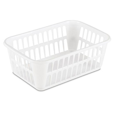 Sterilite Plastic Storage Basket - White