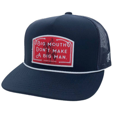 Hooey Men's John Wayne Hat with Red & White Patch - Navy