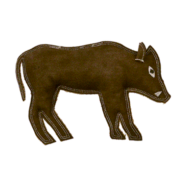 Spot Jungle Leather Dog Toy – One Animal (Zebra, Warthog or Elephant) – 11"