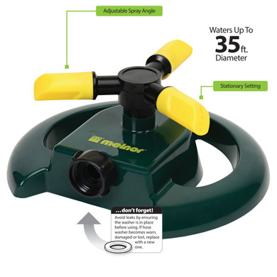 Melnor Adjustable Revolving Sprinkler - 8-1/8" X 8-1/8" X 3-1/4"