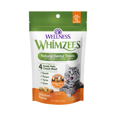 Whimzees Chicken Flavor Natural Cat Dental Treats - 2 oz