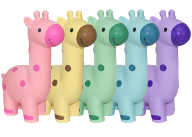 Multipet Minipet Mini Giraffes Dog Toy - 5-3/4" - Assorted