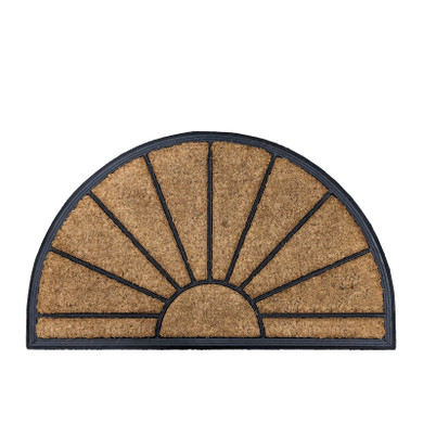 1/2 Circle Sun Coir/Rubber Mat
