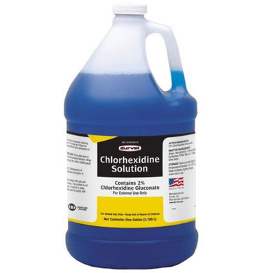 Durvet Antibacterial Chlorhexidine Solution for Horses and Dogs - 1 Gal