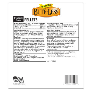 Absorbine Bute-less Comfort & Recovery Support Supplement For Horse - 2 lb