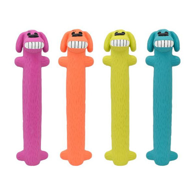 Multipet Loofa Latex Dog Toy- 6"- Assorted