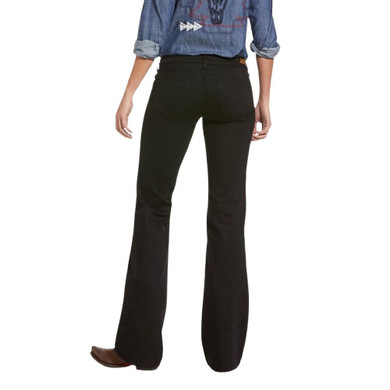 Ariat Women's Trouser Mid Rise Forever Wide Leg Pant - Black