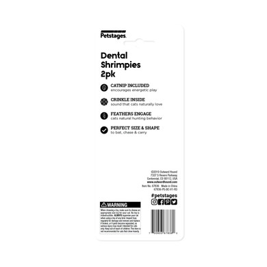 Catstages Dental Shrimpies Cat Chew Toy - 2 pk