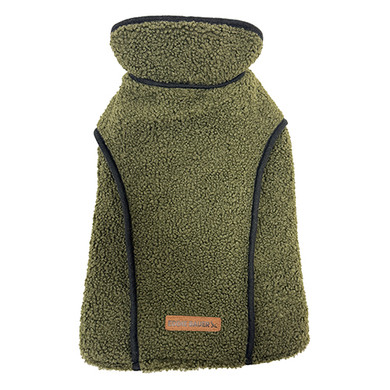 Petrageous Designs Eddie Bauer Clearwater Boucle Dog Vest - Olive Green