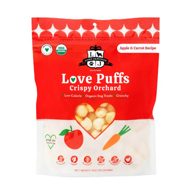 Lord Jameson Love Puffs Crispy Orchard Organic Dog Treats - 4 oz