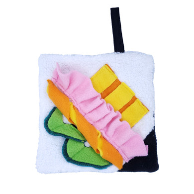 A&E Nibbles Sushi Rollup Snuffle Mat Toy - 6-1/2" X 6-1/2"