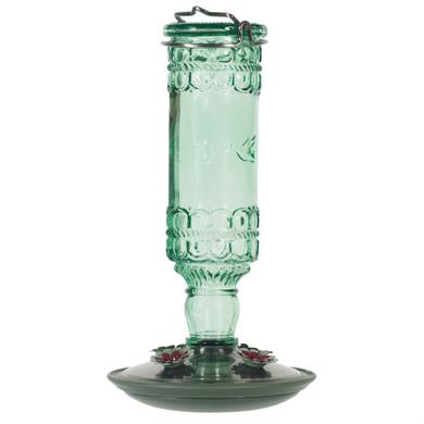 Perky-Pet 4-Port Hummingbird Feeder, Antique Bottle, Green 10 oz