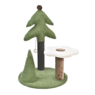 Max & Marlow Forest Pine and Flower Scratching Post - 26"