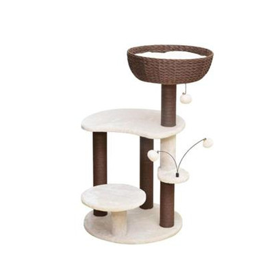 PetPals Quartz 5-Level Cat Tree Brown & Cream - 35 in