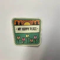 Mountains My Happy Place Sticker